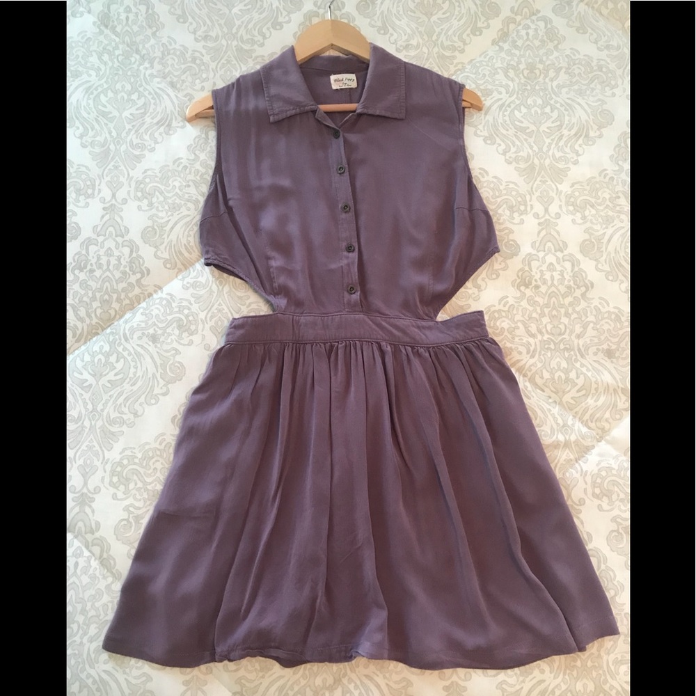 Black Poppy Cut-out Dress
